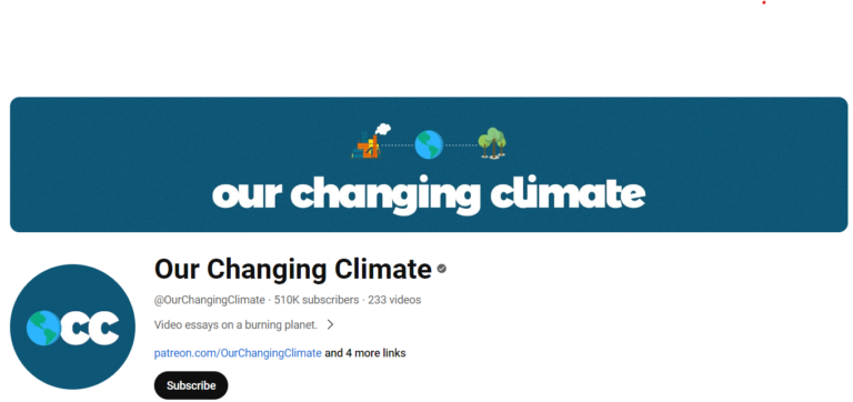 Nuestro clima cambiante: canal de YouTube sobre medio ambiente